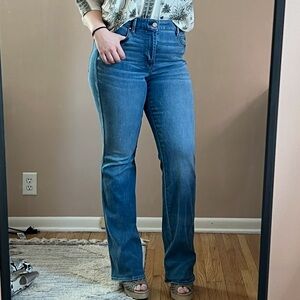 WHBM Classic High-Rise Straight Leg Women Jeans - Blue